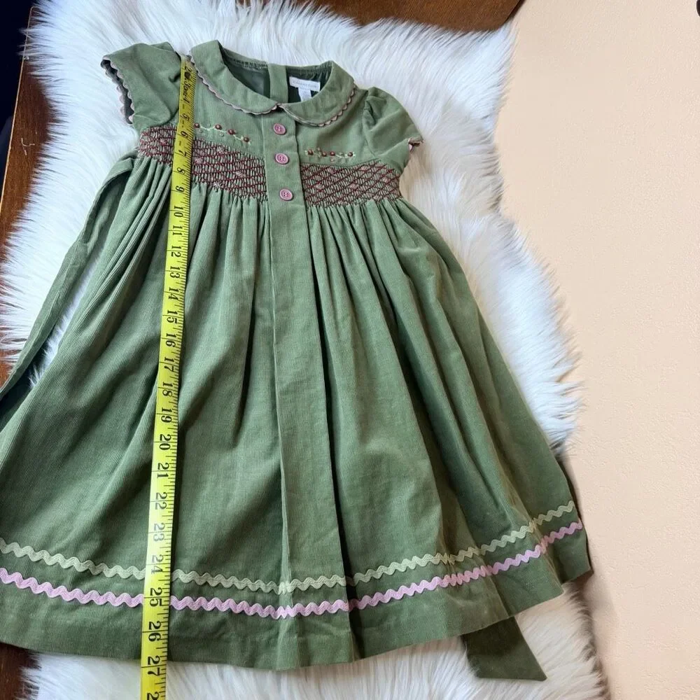 Charter Club Vintage Inspired Smocked Micro Corduroy Dress Size 6